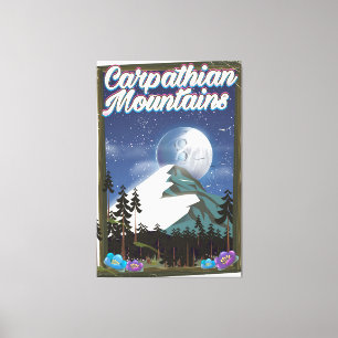 Toile Affiche de voyage des Carpates