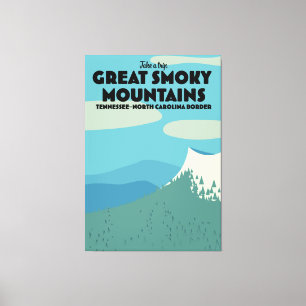 Toile Affiche de voyage des Great Smoky Mountains.