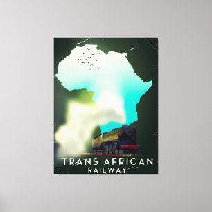 Toile Affiche de voyage du chemin de fer transafricain