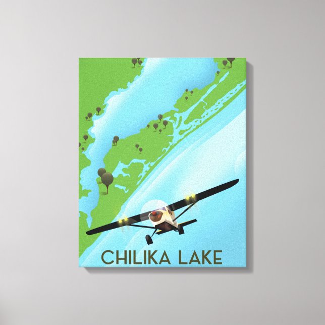 Toile Affiche de voyage du lac Chilika Inde (Recto)