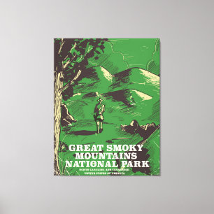 Toile affiche de voyage du parc national des Great Smoky