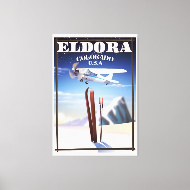 Toile Affiche de voyage Eldora Colorado. (Recto)