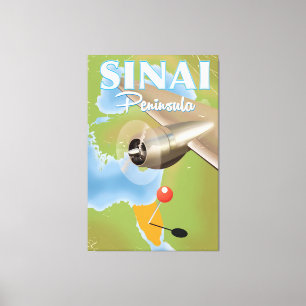 Toile Affiche de voyage en avion dans la péninsule du Si