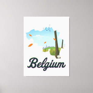 Toile Affiche de voyage en Belgique.