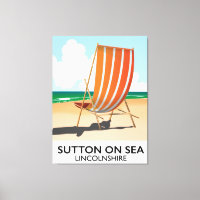 Affiche de voyage en bord de mer de Sutton on Sea.