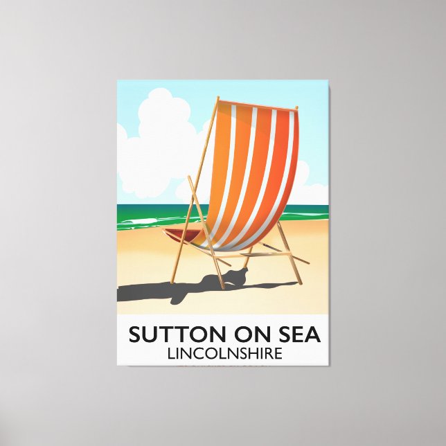 Toile Affiche de voyage en bord de mer de Sutton on Sea. (Recto)