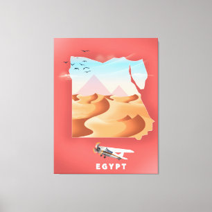 Toile Affiche de voyage en Egypte