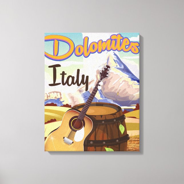 Toile Affiche de voyage en Italie Dolomites (Recto)