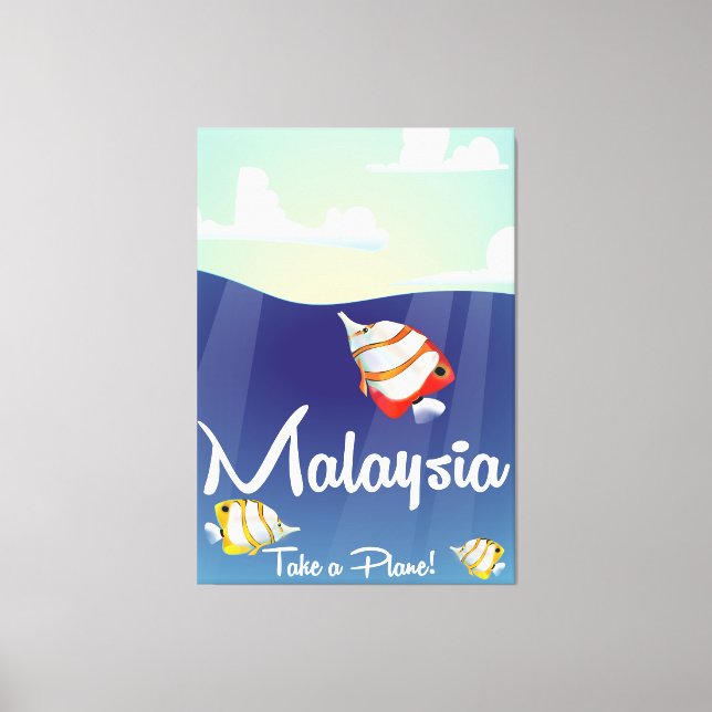 Toile Affiche de voyage en Malaisie (Recto)