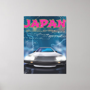 Toile Affiche de voyage en voiture au Japon