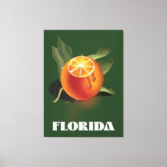 Toile Affiche de voyage Florida Orange (Recto)