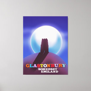 Toile Affiche de voyage Glastonbury Tor Somerset