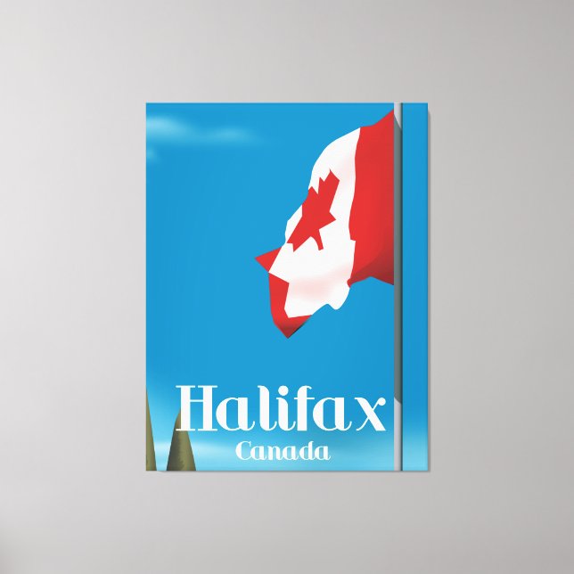 Toile Affiche de voyage Halifax Canada (Recto)