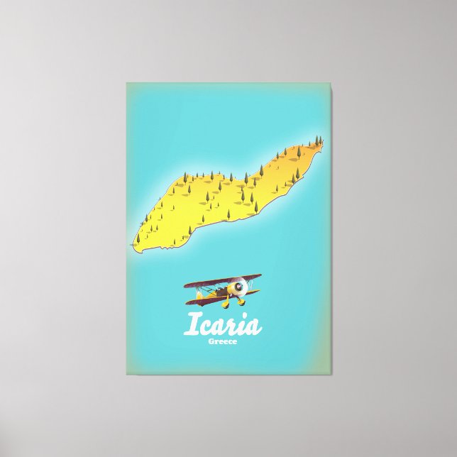 Toile Affiche de voyage Icasia Greece. (Recto)