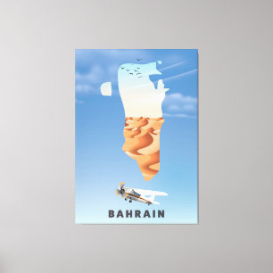 Toile Affiche de voyage illustrée de Bahreïn.