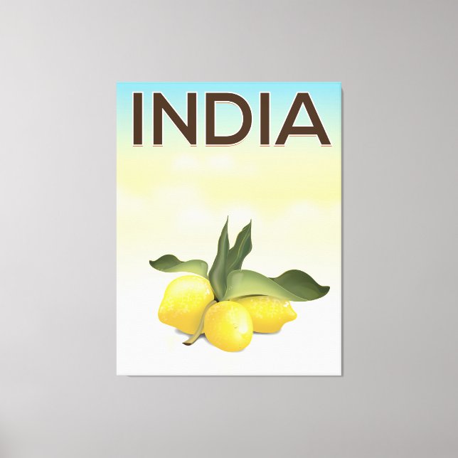 Toile Affiche de voyage India Lemon (Recto)