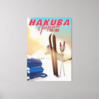 Toile Affiche de voyage japonaise de Hakuba.