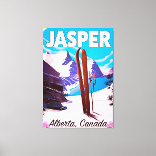 Toile Affiche de voyage Jasper Alberta Canada