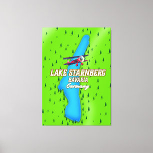 Toile Affiche de voyage Lac de Starnberg Bavière Allemag