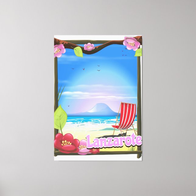 Toile Affiche de voyage Lanzarote (Recto)