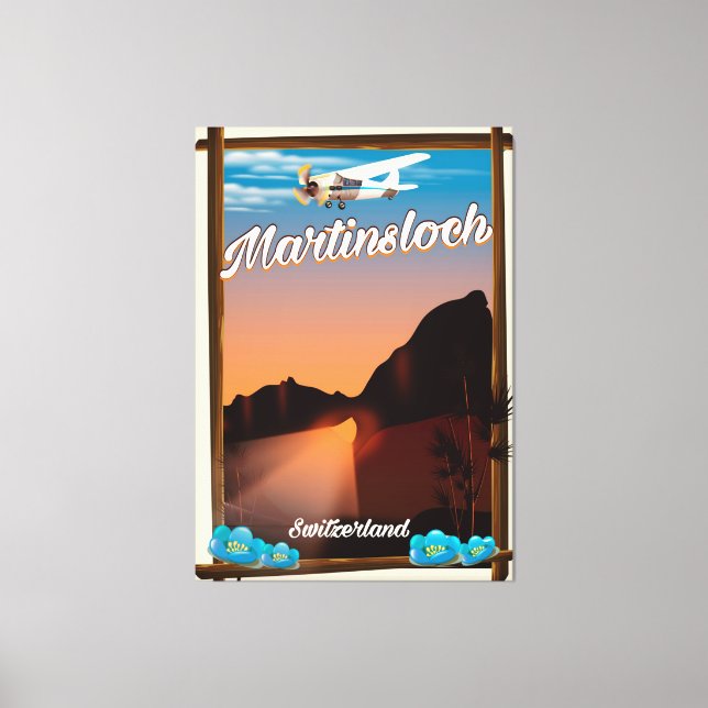 Toile Affiche de voyage Martinsloch Suisse (Recto)