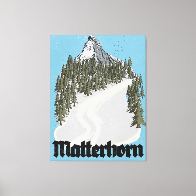 Toile Affiche de voyage Matterhorn Suisse (Recto)