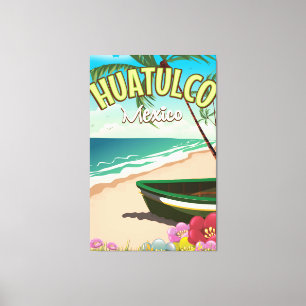 Toile Affiche de voyage mexicaine Huatulco