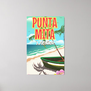 Toile Affiche de voyage mexicaine Punta Mita