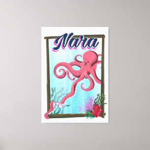 Toile Affiche de voyage Nara Japan Squid
