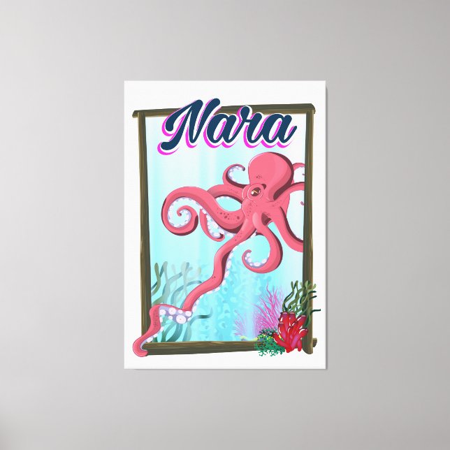 Toile Affiche de voyage Nara Japan Squid (Recto)