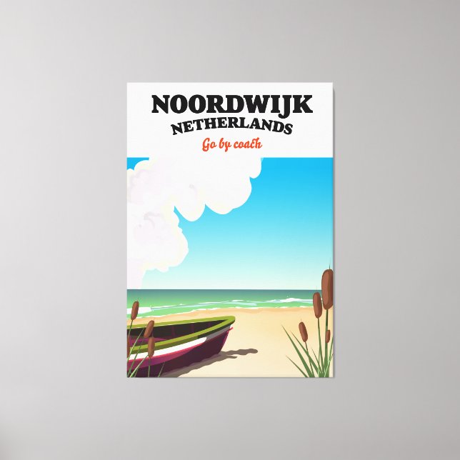 Toile Affiche de voyage Noordwijk Pays-Bas (Recto)