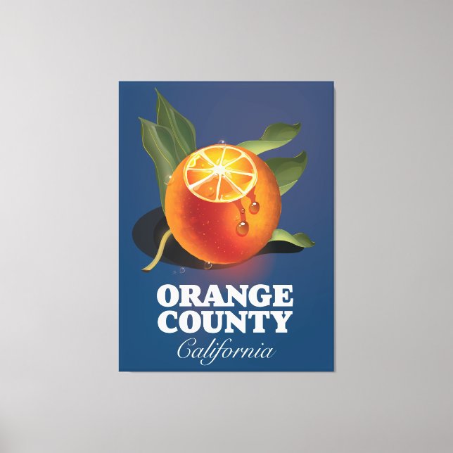 Toile Affiche de voyage Orange County California. (Recto)