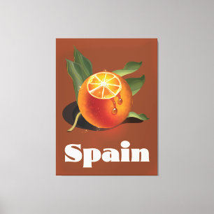Toile Affiche de voyage orange Espagne