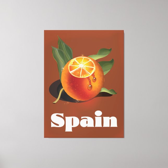 Toile Affiche de voyage orange Espagne (Recto)
