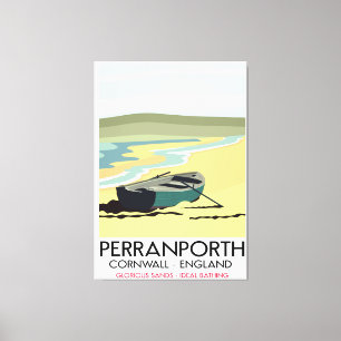 Toile Affiche de voyage Perranporth Cornouailles bord de