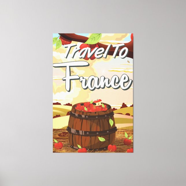 Toile Affiche de voyage pour la France (Recto)