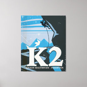 Toile Affiche de voyage pour l'ascension de la montagne 