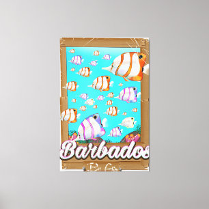 Toile Affiche de voyage pour poissons tropicaux de la Ba