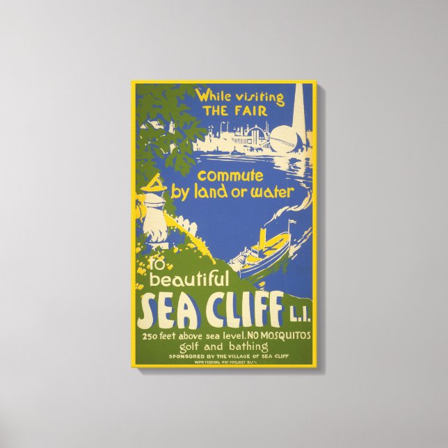 Toile Affiche de voyage Promotion Sea Cliff, Long Island (Recto)