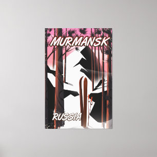 Toile Affiche de voyage russe de Mourmansk