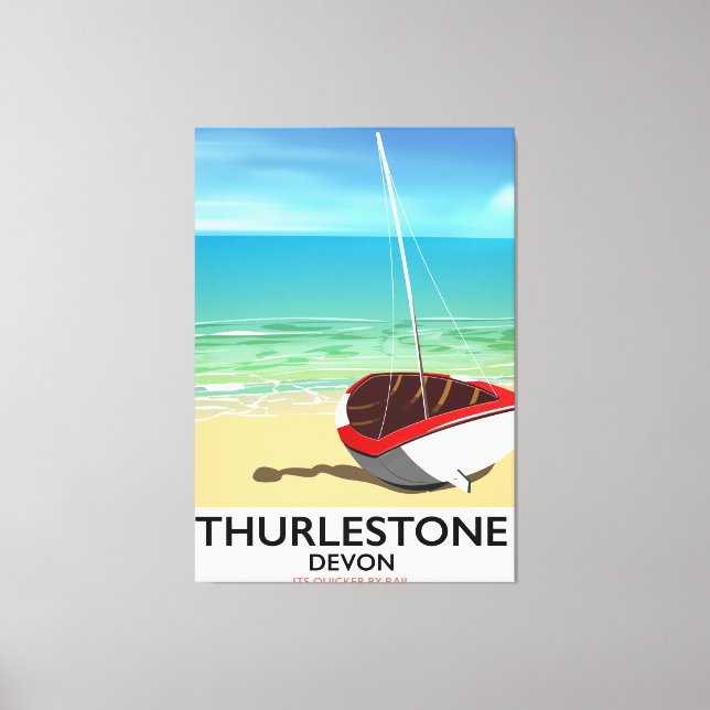 Toile Affiche de voyage Thurlestone South Devon (Recto)