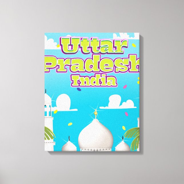 Toile Affiche de voyage Uttar Pradesh indien. (Recto)