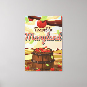 Toile Affiche de voyage vers le Maryland