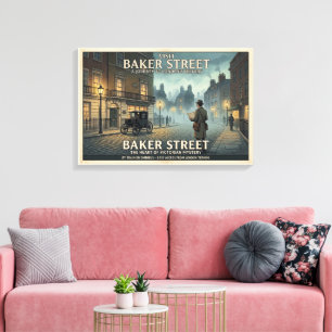 Toile Affiche de voyage vintage Baker Street Londres