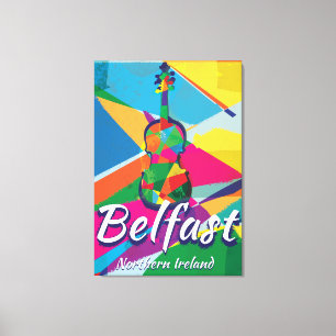 Toile Affiche de voyage vintage Belfast,Irlande du Nord