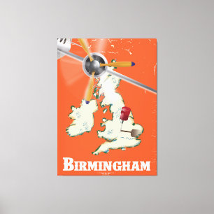 Toile Affiche de voyage vintage Birmingham