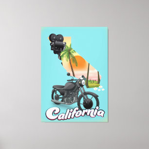 Toile Affiche de voyage vintage Californie