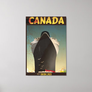 Toile Affiche de voyage vintage Canada Liner