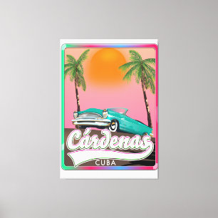 Toile Affiche de voyage vintage Cárdenas Cuba