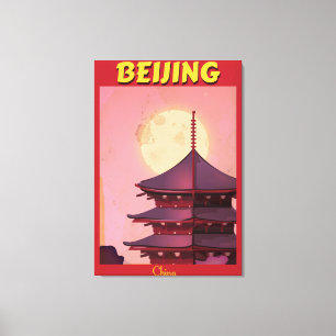 Toile Affiche de voyage vintage Chine Pékin